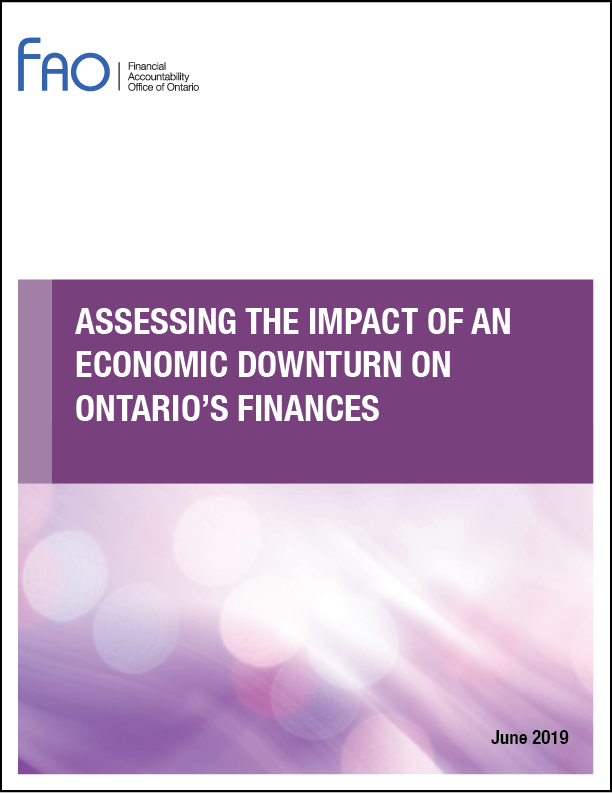 Assessing the Impact of an Economic Downturn on Ontario’s Finances